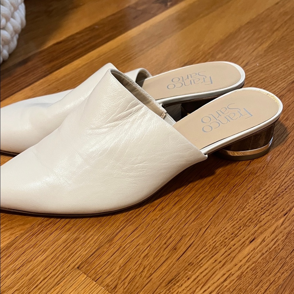 Franco Sarto Women's White Mules - Picture 2 of 3